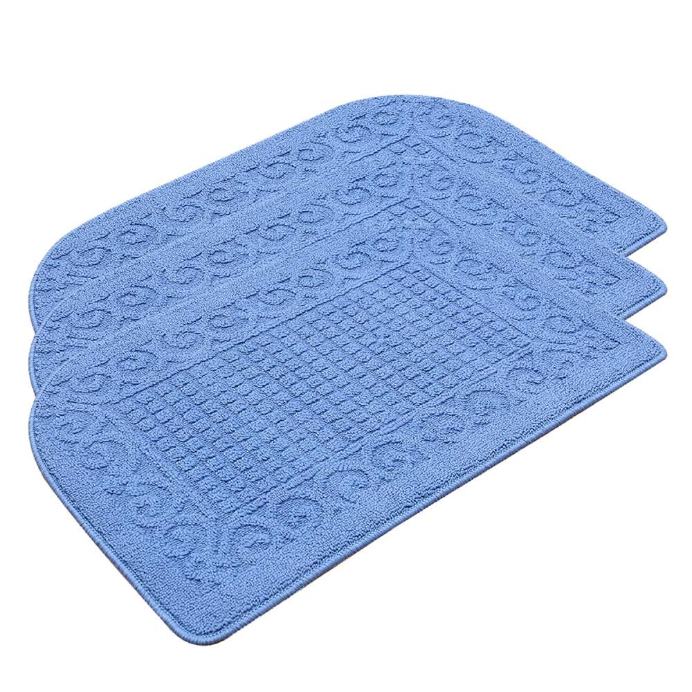 COSY HOMEER 27x18 Half Round Kitchen Rug,Non Slip Washable Mat,Burgundy 1PC