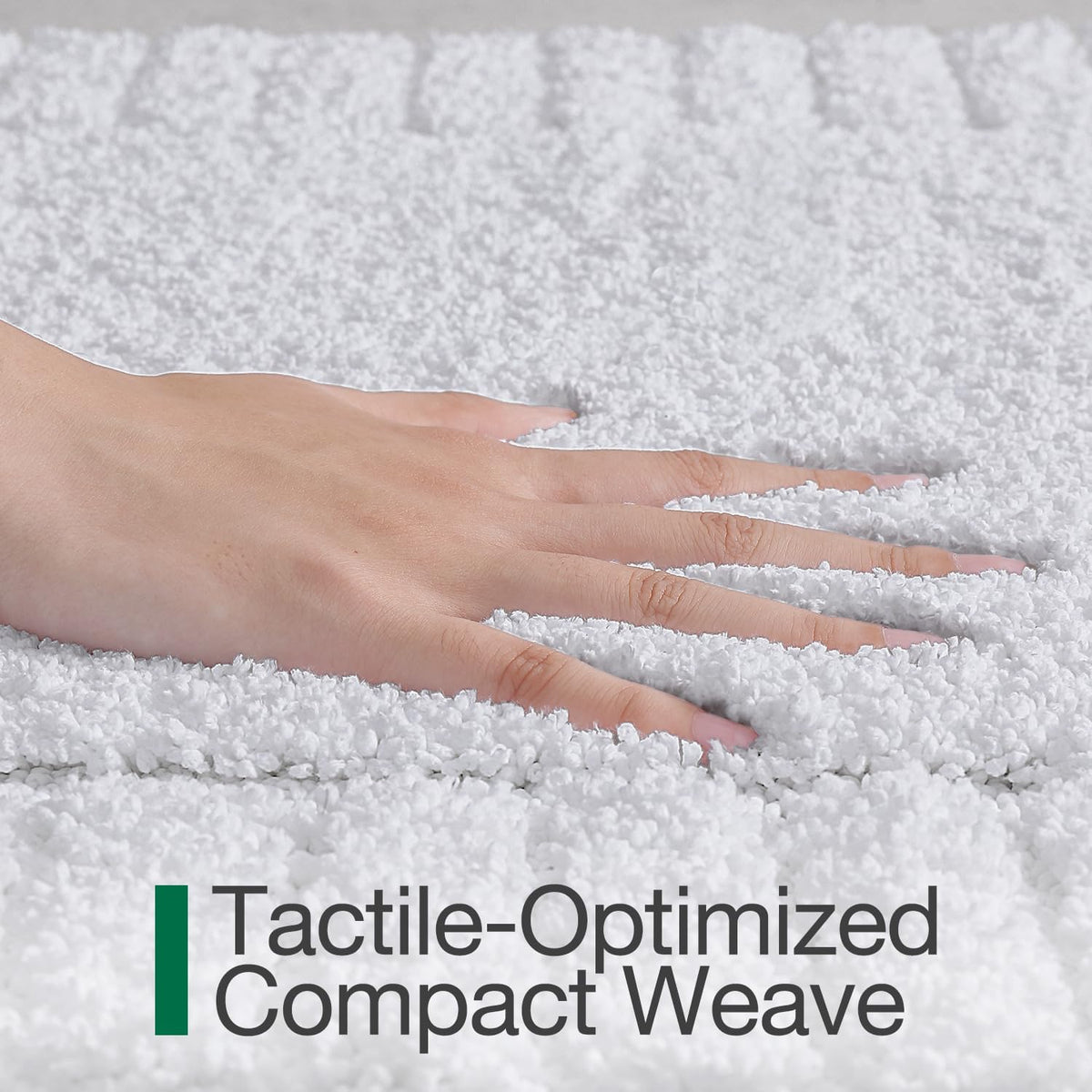 LUMI Soft Bathroom Rugs Absorbent, Non Slip Bath Mat 20x32, White