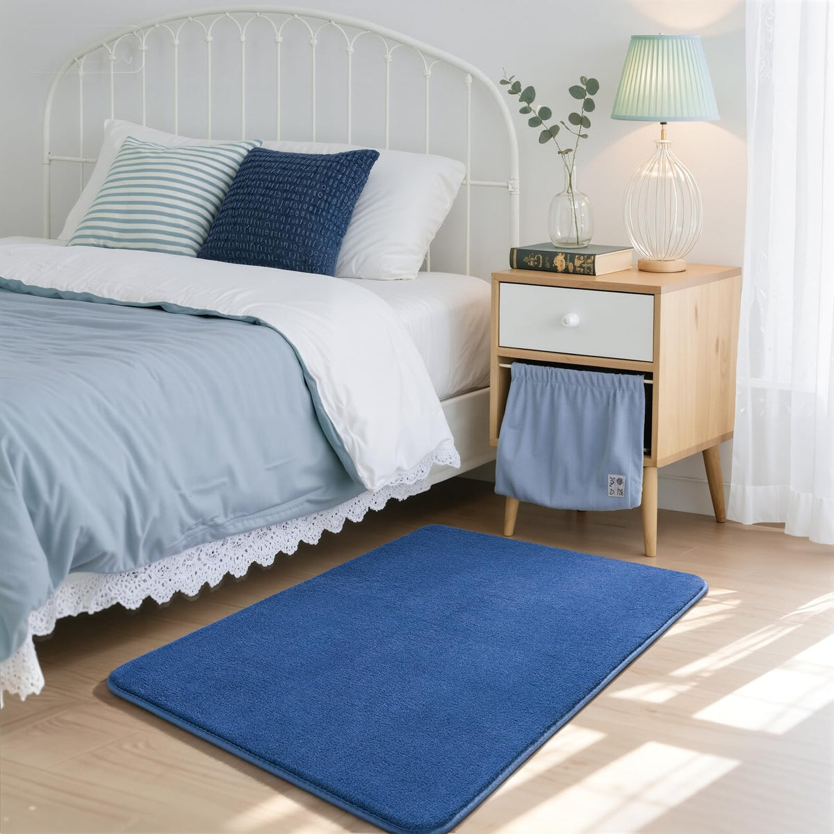 HOMORE 2x3 Small Black Rug, Soft Memory Foam Rugs for Bedroom College Dorm