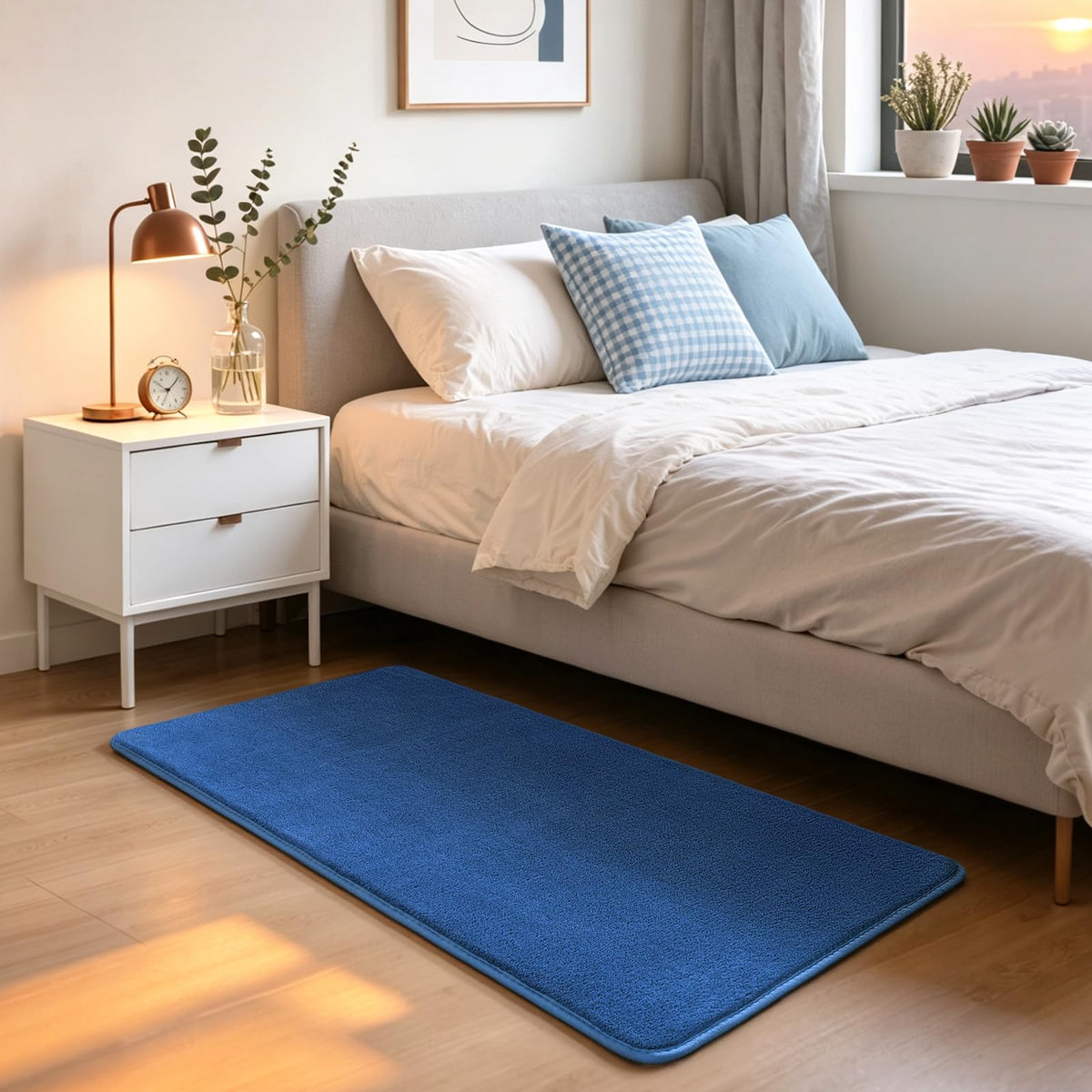 HOMORE 2x3 Small Black Rug, Soft Memory Foam Rugs for Bedroom College Dorm