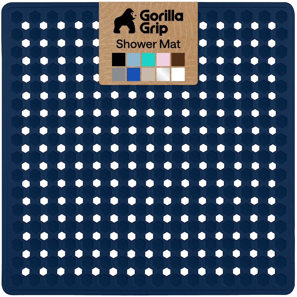 GORILLA GRIP Bath Tub Shower Mat, Bathtub Floor Liner, 35x16 Clear