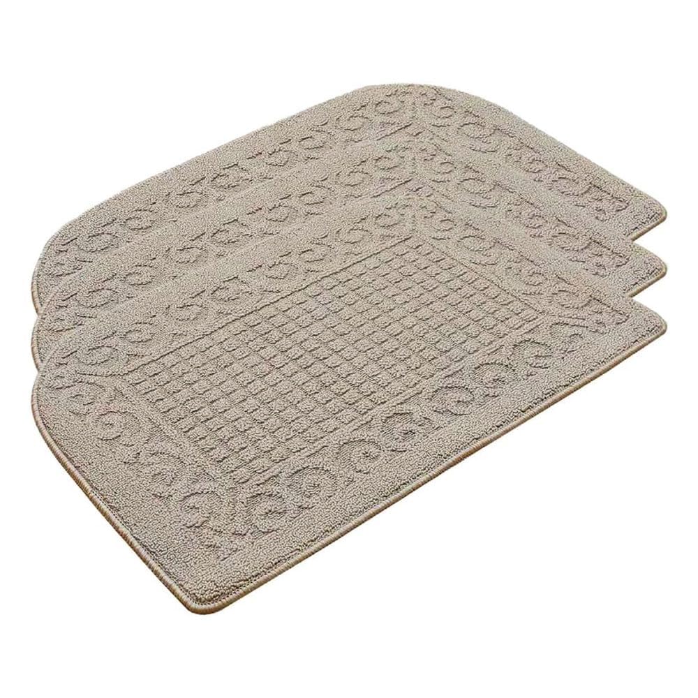 COSY HOMEER 27x18 Half Round Kitchen Rug,Non Slip Washable Mat,Burgundy 1PC