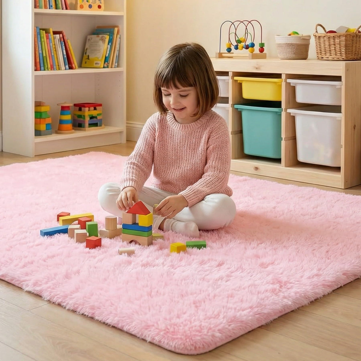 duduta Navy Blue Fluffy Plush Runner Rugs 2x6 ft Tie Dye Rectangle Shag Rug