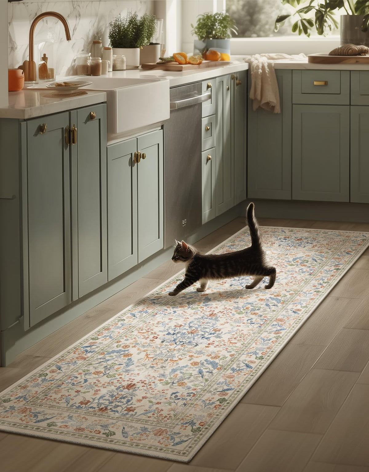 Machine Washable Small Rugs for Entryway: Door Mat Indoor Entrance 2x3 Throw Rug Non-Slip Low Pile Soft Kitchen Rugs for Front Door Indoor Entrance Entry Bedside Kids Room