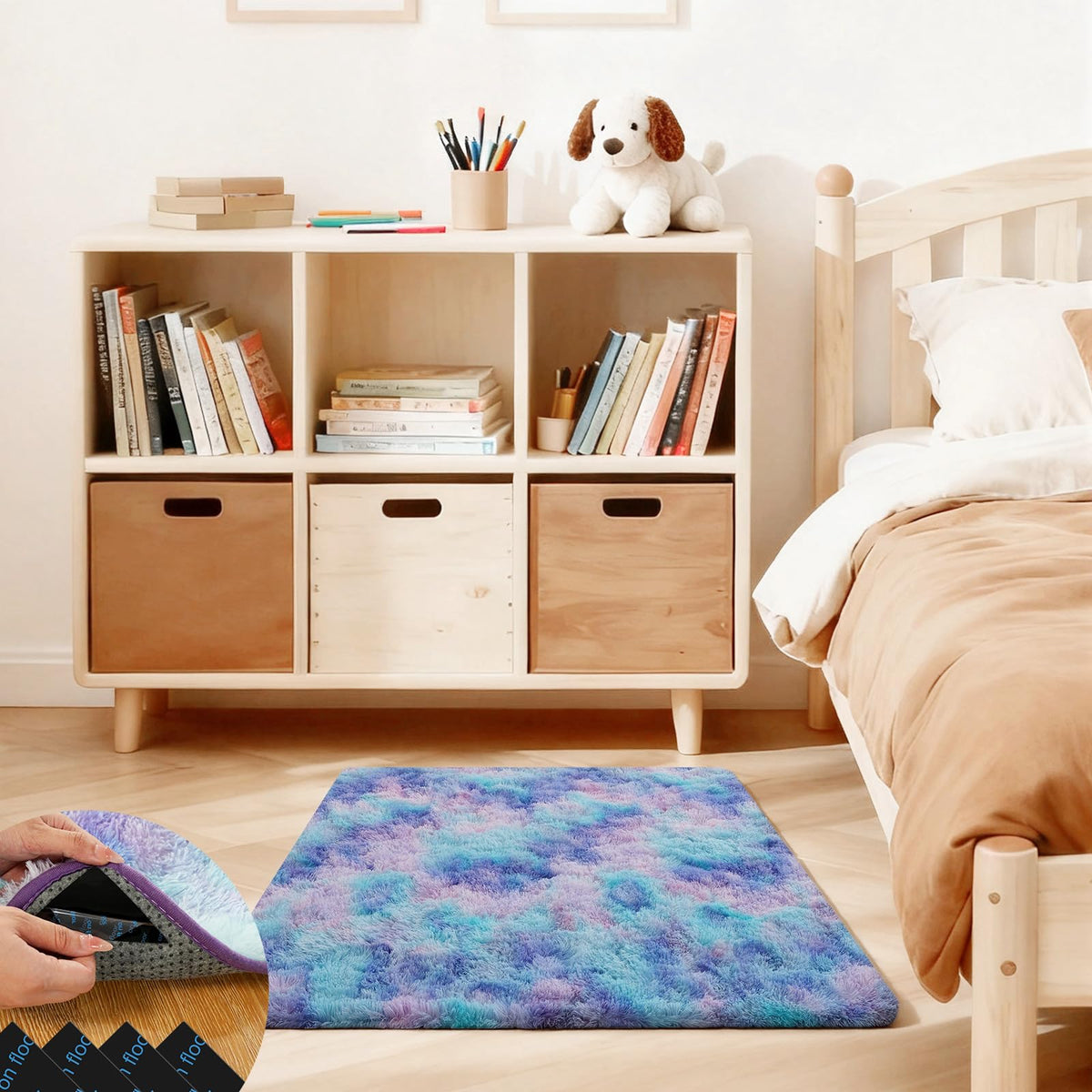 Pink Rug for Bedroom, 2x3 Small Fluffy Area Rugs for Living Room