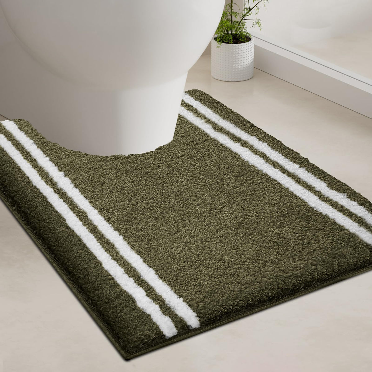 PURRUGS Bathroom Rug, Bath Mat, 20" x 30", Beige