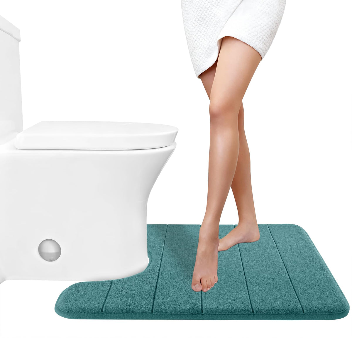 Yimobra Memory Foam Bath Mat, Super Soft & Absorbent Bathroom Rug, Grey