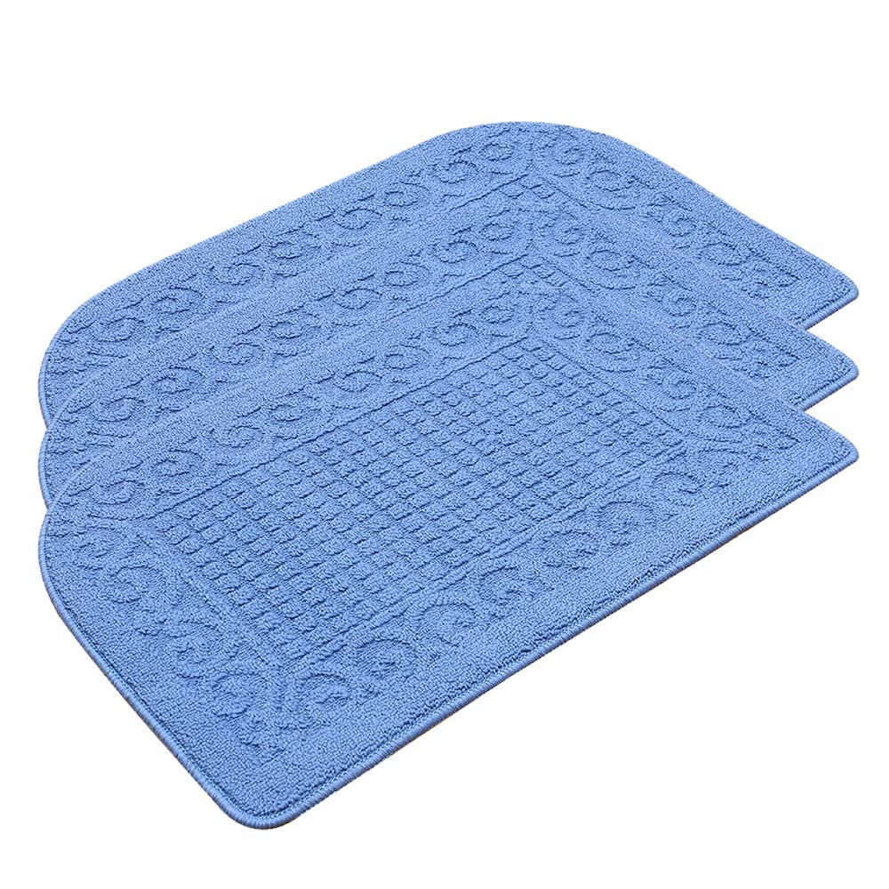 COSY HOMEER 27x18 Half Round Kitchen Rug,Non Slip Washable Mat,Burgundy 1PC