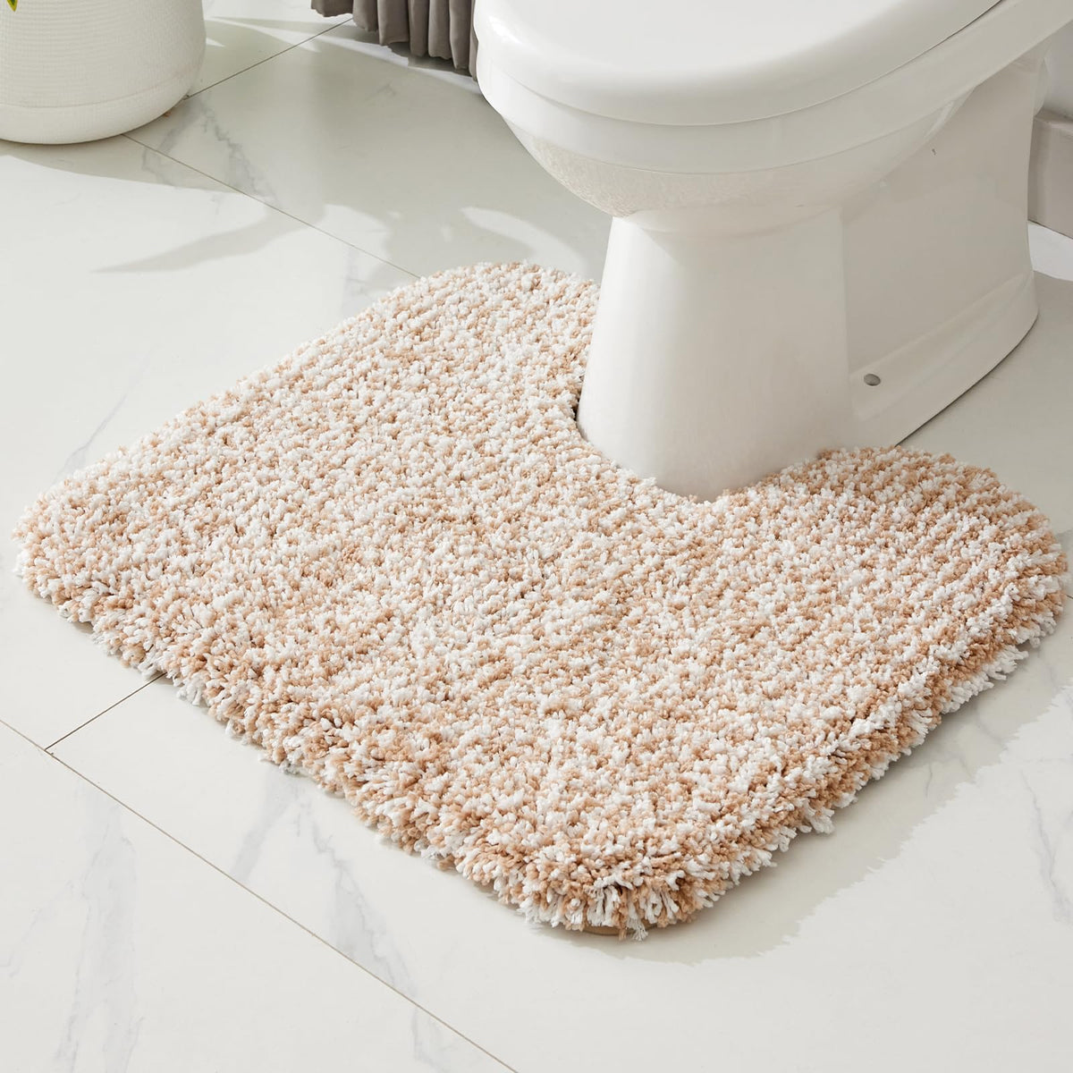 Disolla White Bathroom Rugs 17x24, Microfiber Non-Slip Plush Small Bath Mat