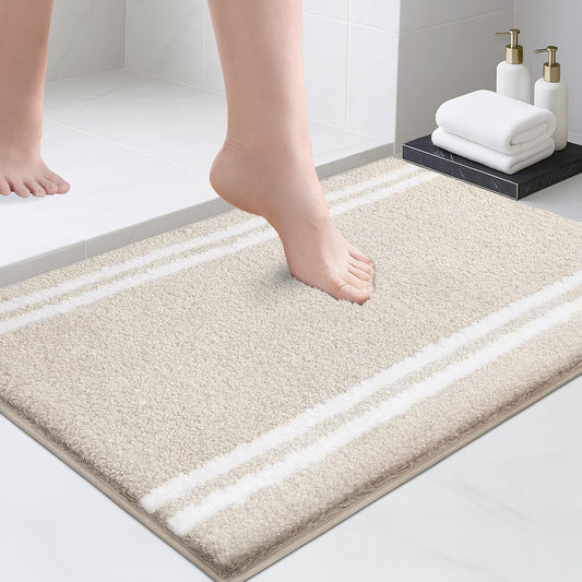 PURRUGS Bathroom Rug, Bath Mat, 20" x 30", Beige