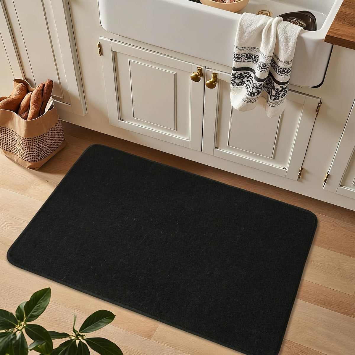 HOMORE 2x3 Small Black Rug, Soft Memory Foam Rugs for Bedroom College Dorm