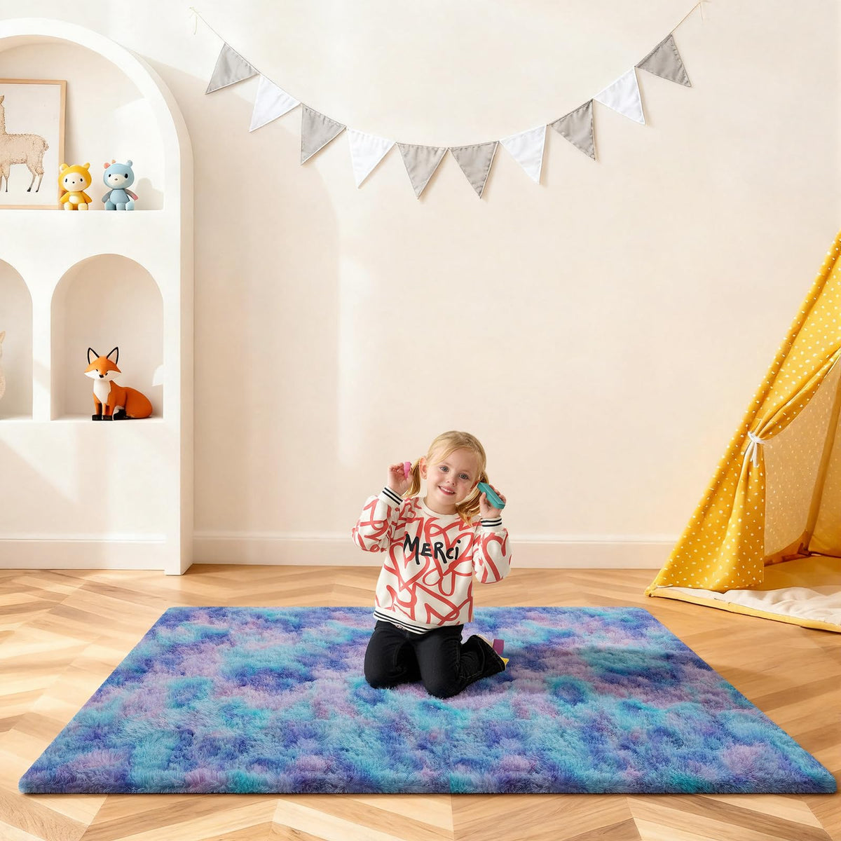 Pink Rug for Bedroom, 2x3 Small Fluffy Area Rugs for Living Room