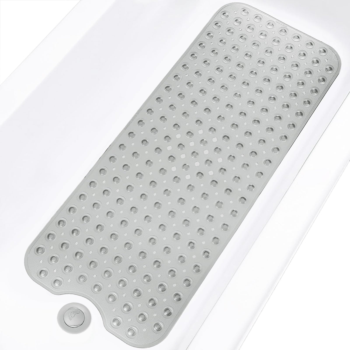 Extra Long Non-Slip Bathtub Shower Mat, 39 x 16 Inch Black Bath Mat