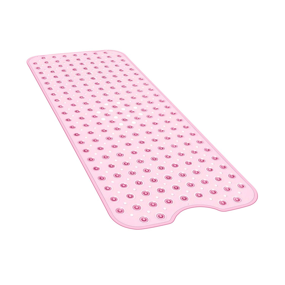 YINENN Bath and Shower Safety Mats 40x16 inch, Non Slip with Suction Cups for Bathroom Stall and Tub Floor, Extra Large and Machine Washable, Drain Holes Keep Bathtub Clean, Clear