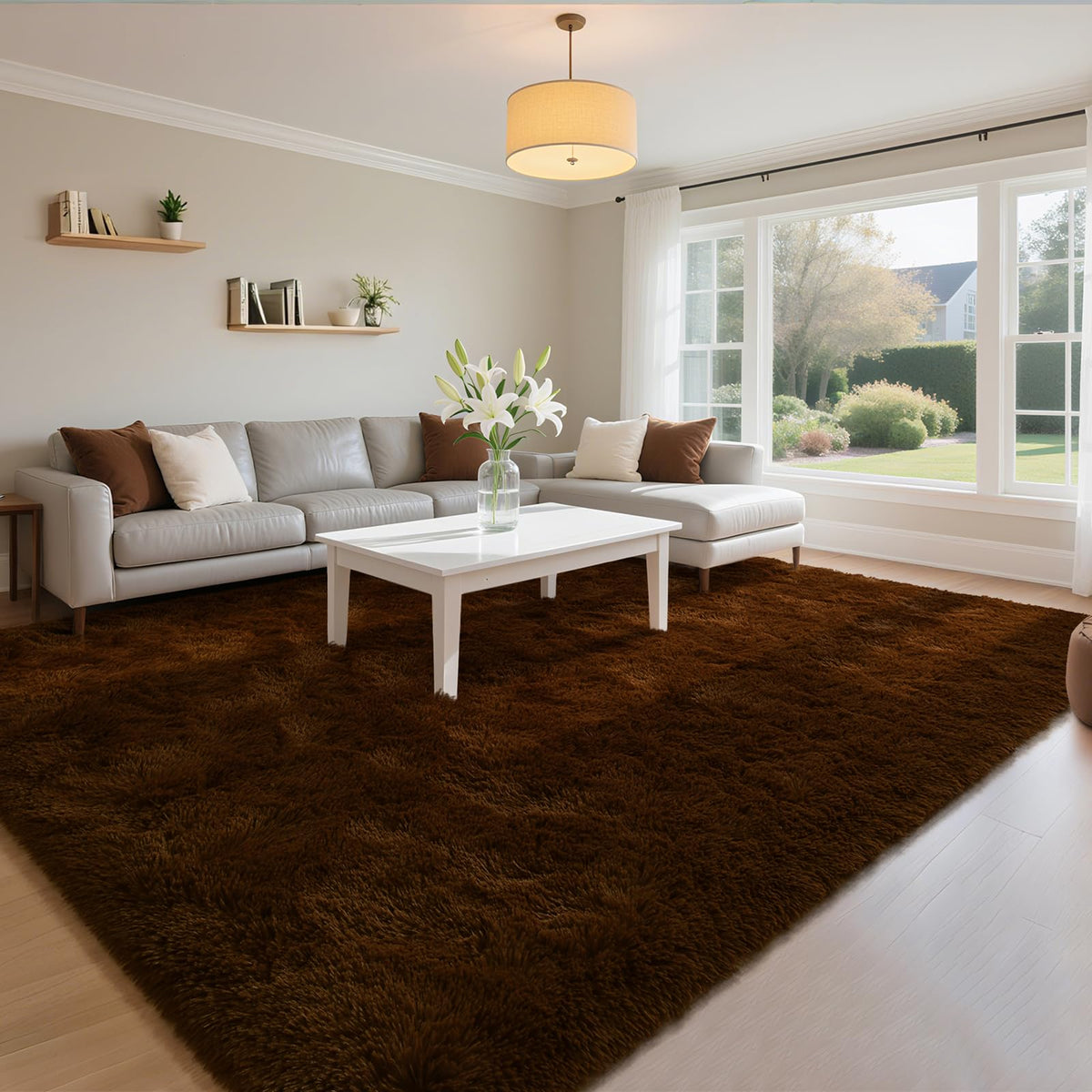 HOMORE Small Rugs for Bedroom 2x3 Feet Beige Rug for Bedside Living Room