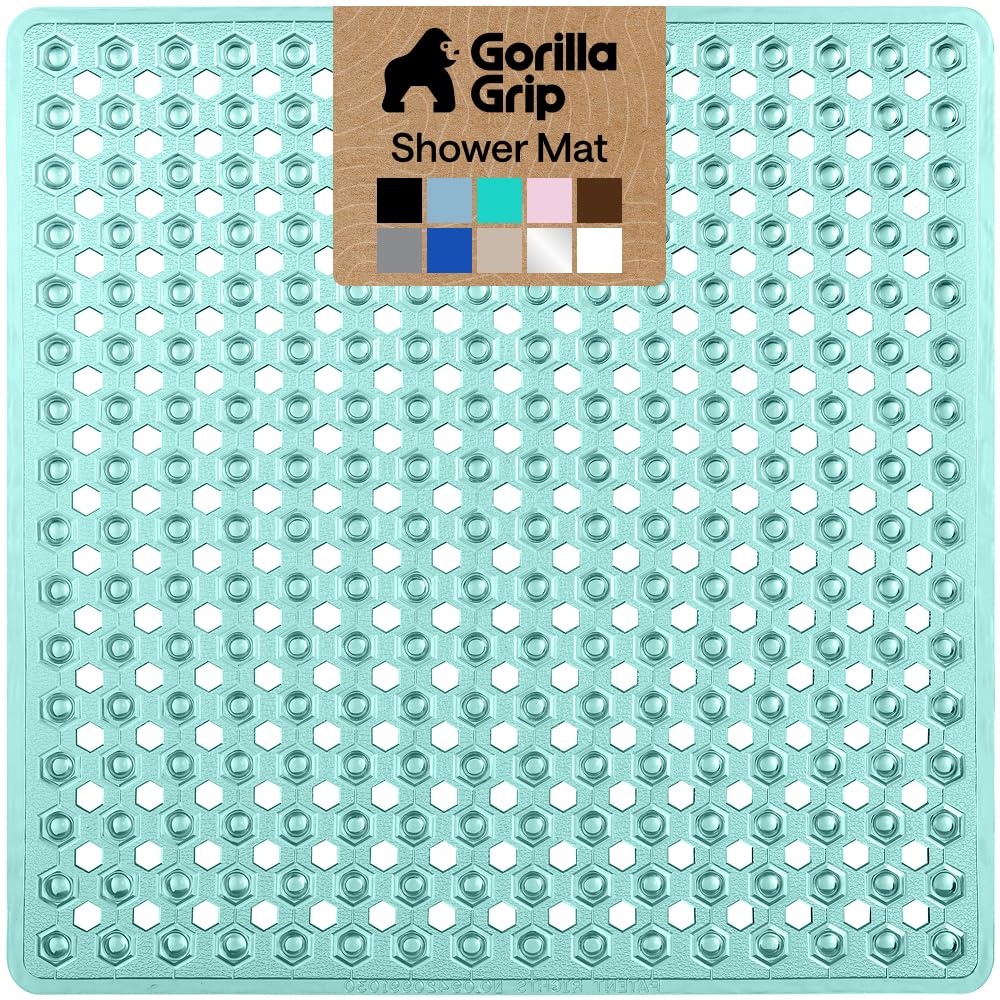 GORILLA GRIP Bath Tub Shower Mat, Bathtub Floor Liner, 35x16 Clear