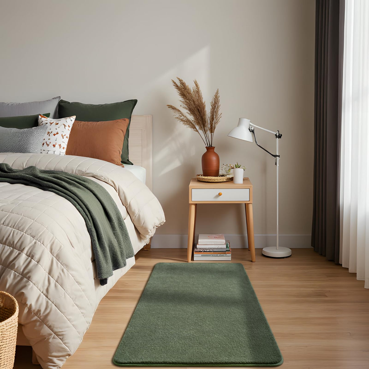 HOMORE 2x3 Small Black Rug, Soft Memory Foam Rugs for Bedroom College Dorm