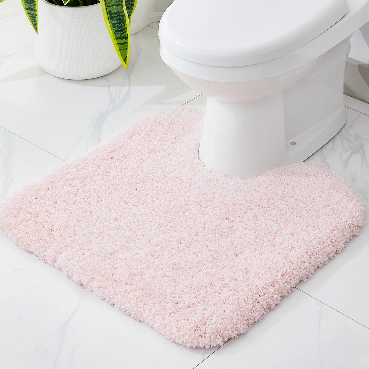Disolla White Bathroom Rugs 17x24, Microfiber Non-Slip Plush Small Bath Mat