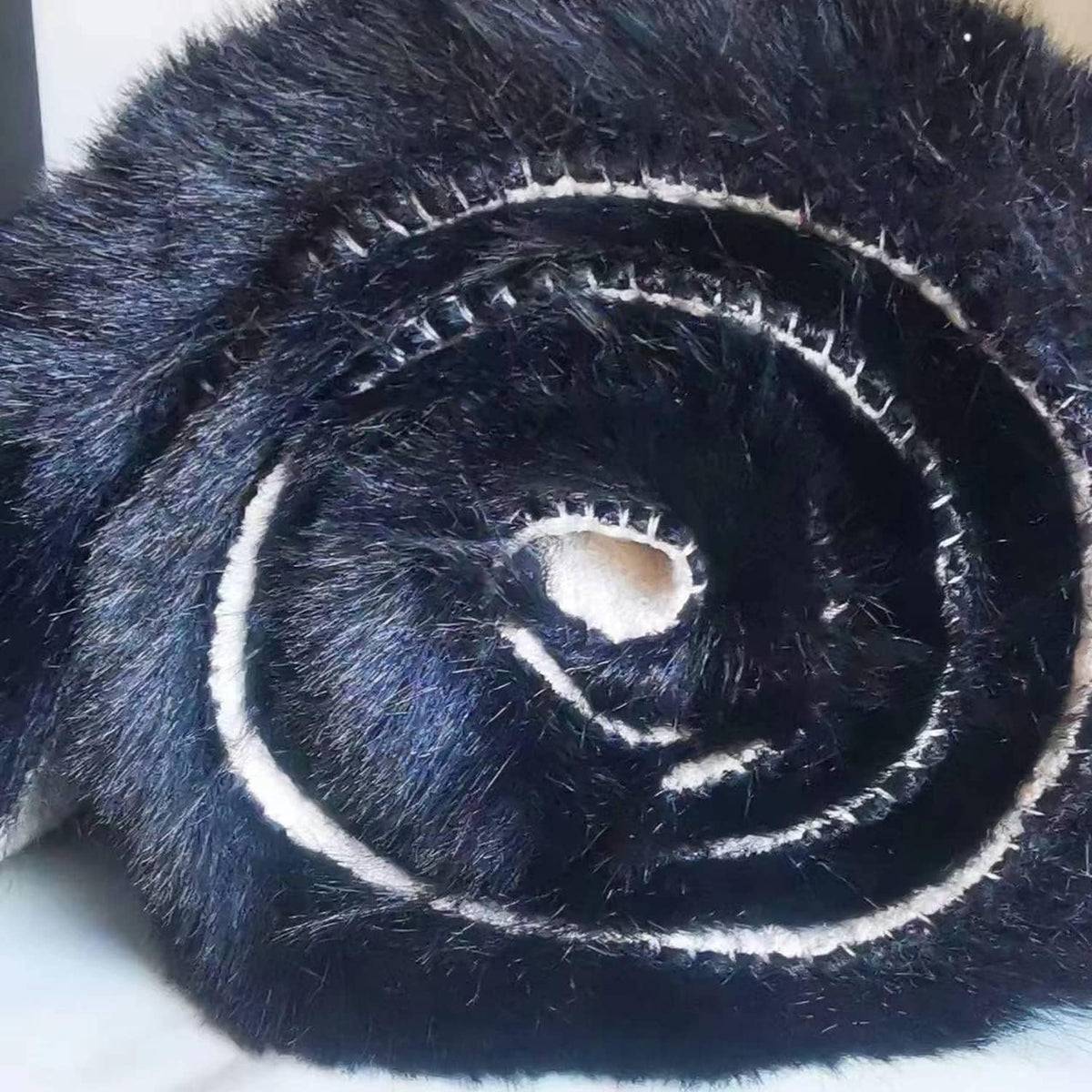 Ghouse Soft Faux Sheepskin Fur Rug 2x4 Black Fluffy Bedside Rugs Plush Rug Shag Nursery Carpet Area Rugs for Living Room Bedroom Playing Room Decor