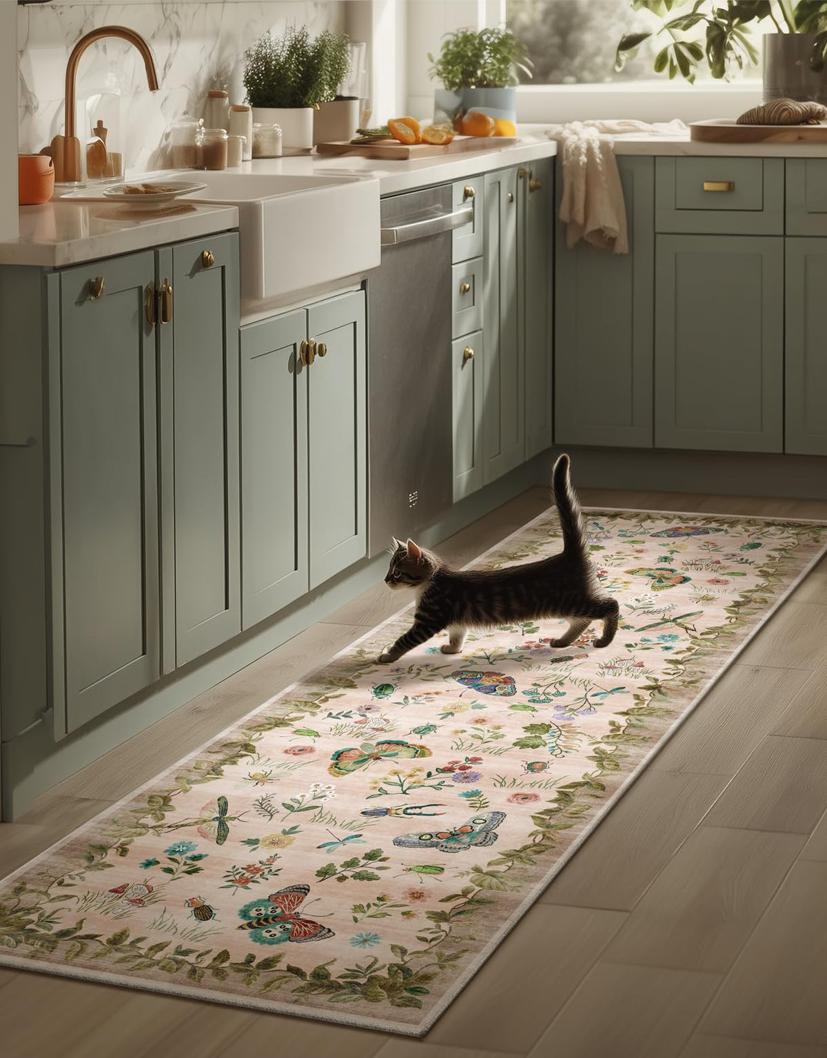 Machine Washable Small Rugs for Entryway: Door Mat Indoor Entrance 2x3 Throw Rug Non-Slip Low Pile Soft Kitchen Rugs for Front Door Indoor Entrance Entry Bedside Kids Room