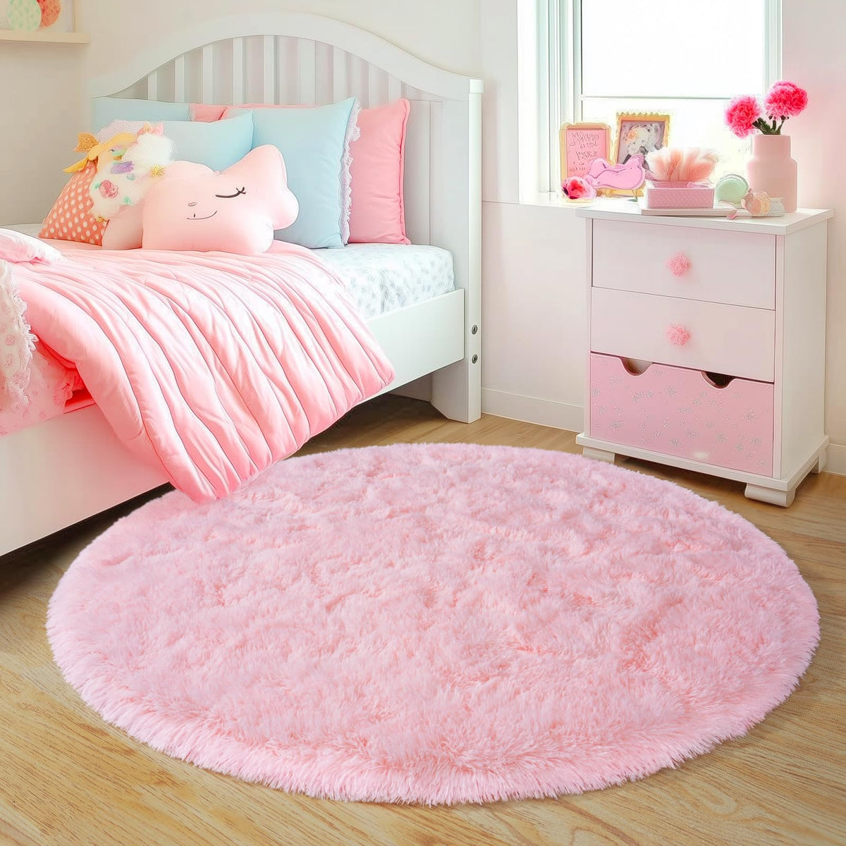 Small Black Area Rug, 2x3 Rug for Bedroom Shaggy Throw Rugs for Dorm Rug, Soft Shag Carpet for Kids Room, Plush Comfy Fluffy Bedside Rug for Home Decor Aesthetic