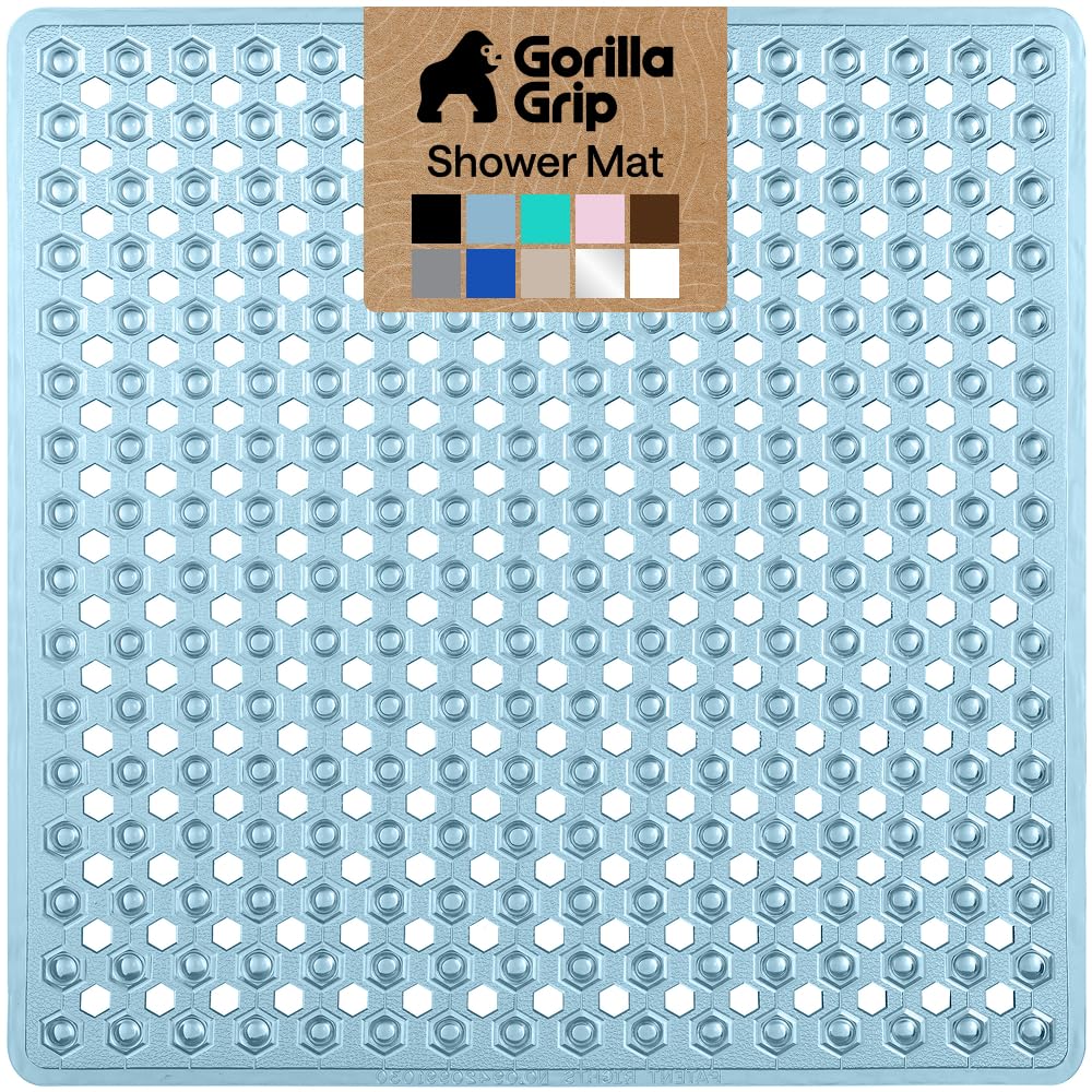 GORILLA GRIP Bath Tub Shower Mat, Bathtub Floor Liner, 35x16 Clear