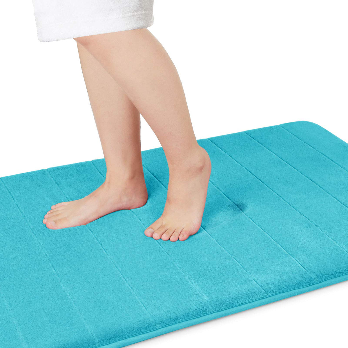 Yimobra Memory Foam Bath Mat, Super Soft & Absorbent Bathroom Rug, Grey