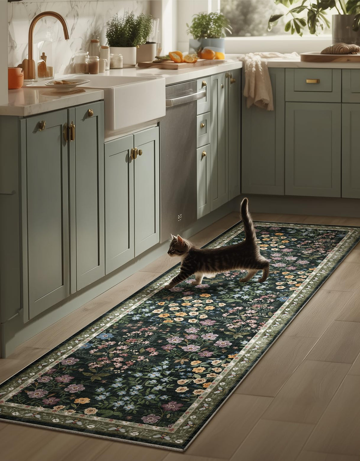 Machine Washable Small Rugs for Entryway: Door Mat Indoor Entrance 2x3 Throw Rug Non-Slip Low Pile Soft Kitchen Rugs for Front Door Indoor Entrance Entry Bedside Kids Room