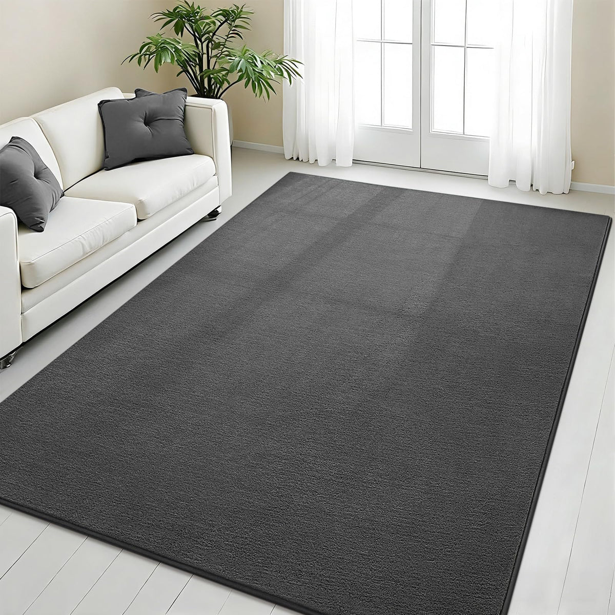 Vasofe Black Hallway Runner Rug, 2x6 Non Slip Runners, Washable Bedroom Rug