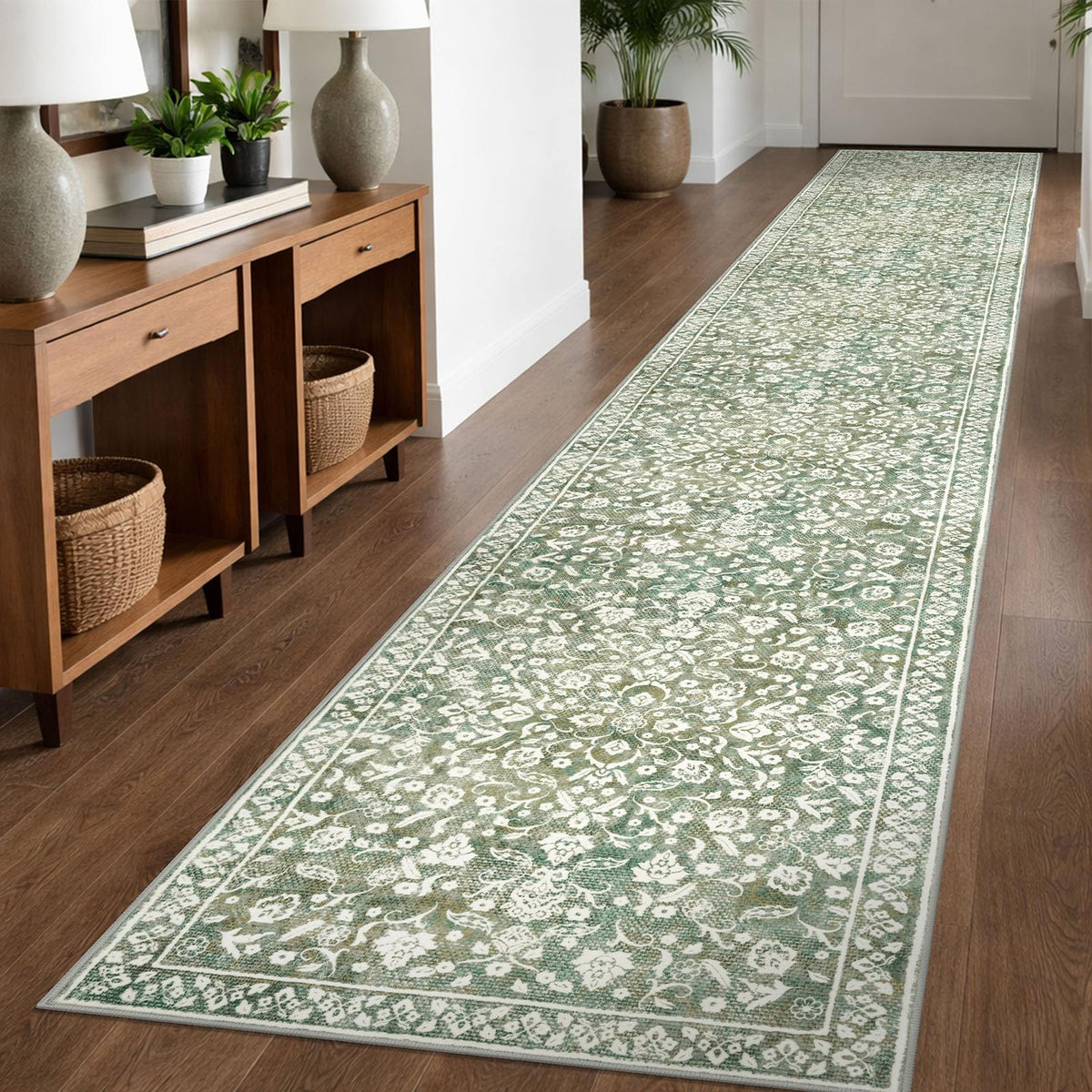 Vintage Washable Entryway Rug 2x3 Small Area Rug Non Slip Door Mat