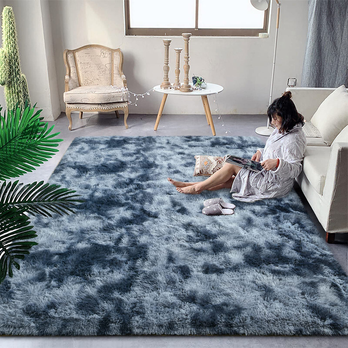 DweIke Fluffy Sage Green Runner Rugs for Bedroom, 2x6 Feet Soft Plush Long Runners for Girls Boys Kids, Non-Slip and Machine Washable Bedside Rug, Small Throw Carpet for Hallway Rooms Decor