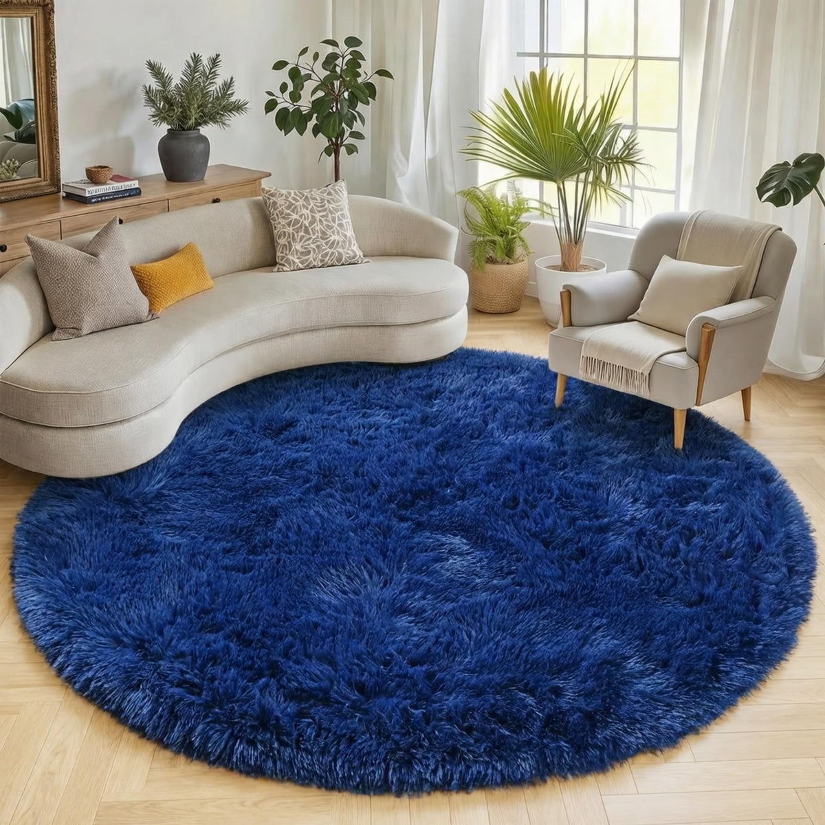 White Runner Rugs for Bedroom Living Room, Fluffy 2x6 Bedside Soft Area Rug