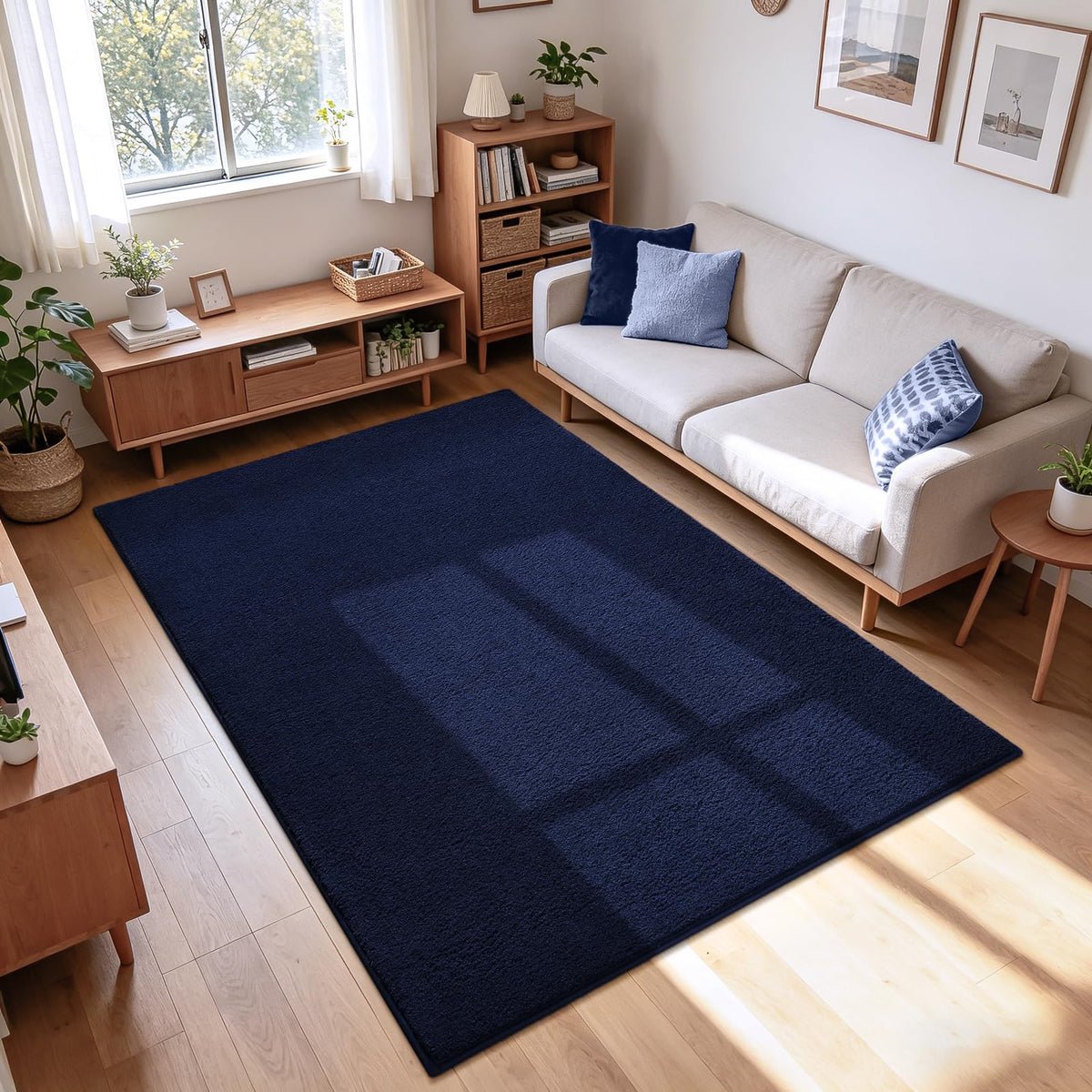 ISEAU 2x6 Soft Runner Rug for Hallway, Washable and Non-Slip, Black