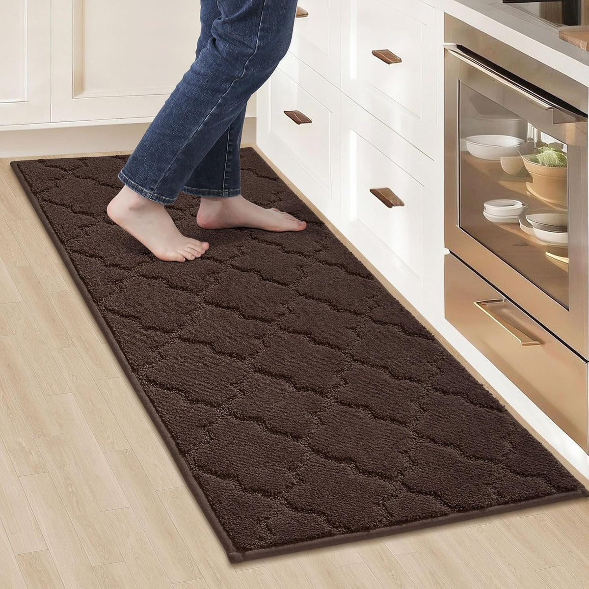 COSY HOMEER Soft Kitchen Floor Mats and Rugs Non Slip 20"x59",Dark Grey