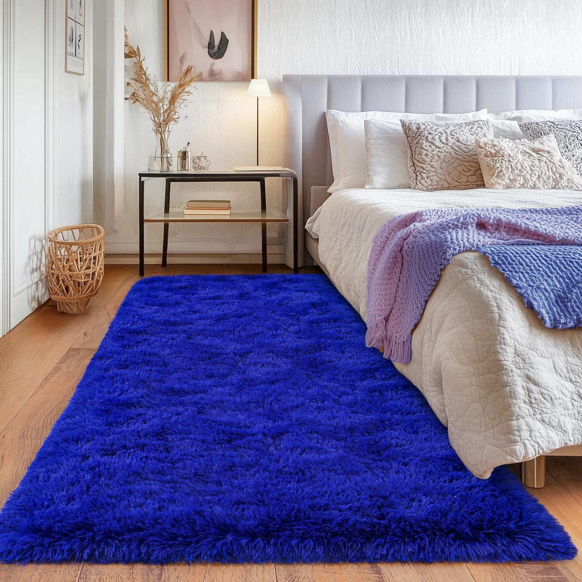 Small Black Area Rug, 2x3 Rug for Bedroom Shaggy Throw Rugs for Dorm Rug, Soft Shag Carpet for Kids Room, Plush Comfy Fluffy Bedside Rug for Home Decor Aesthetic
