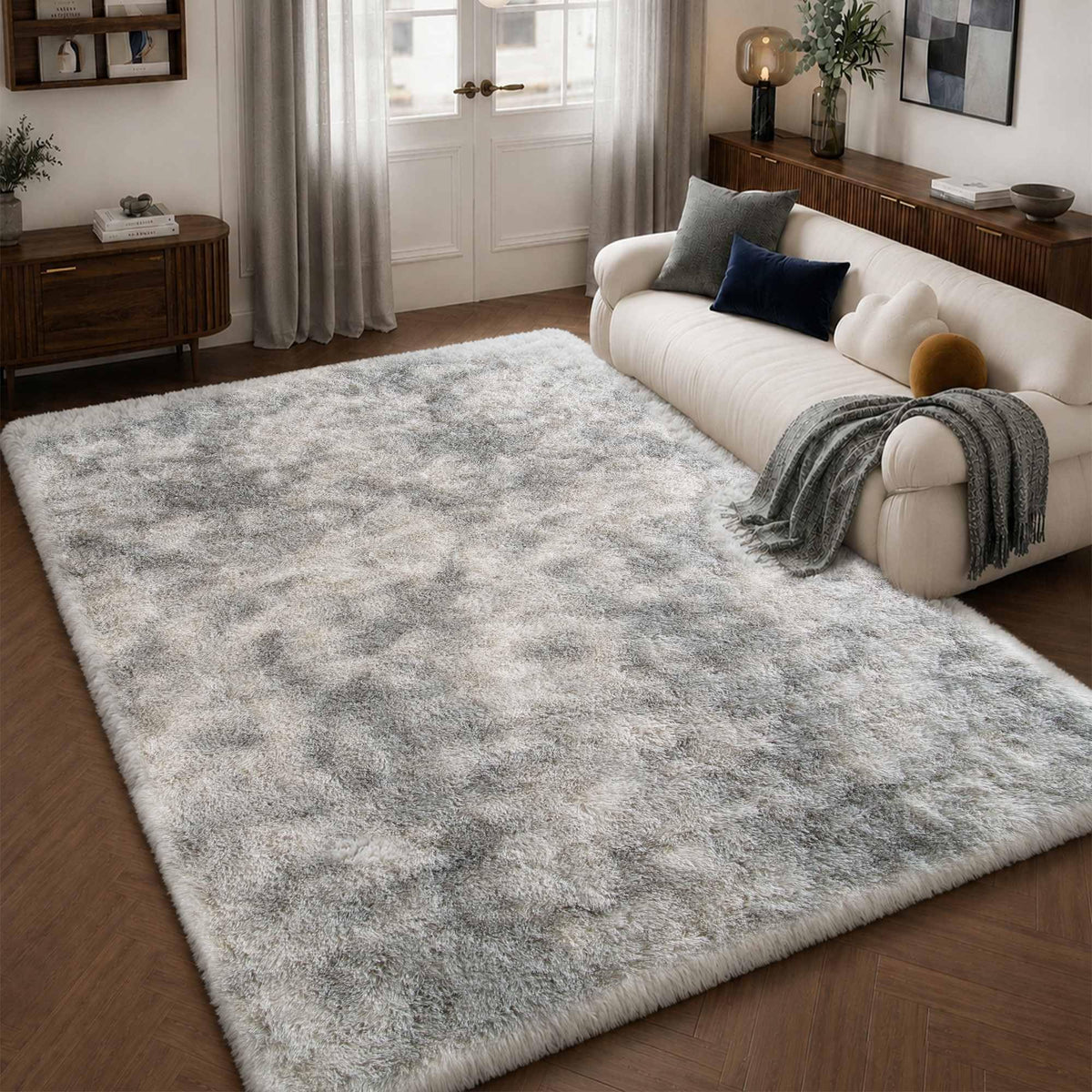 Baby Pink Fluffy Area Rug, Soft Washable, 2x5 Ft for Bedside