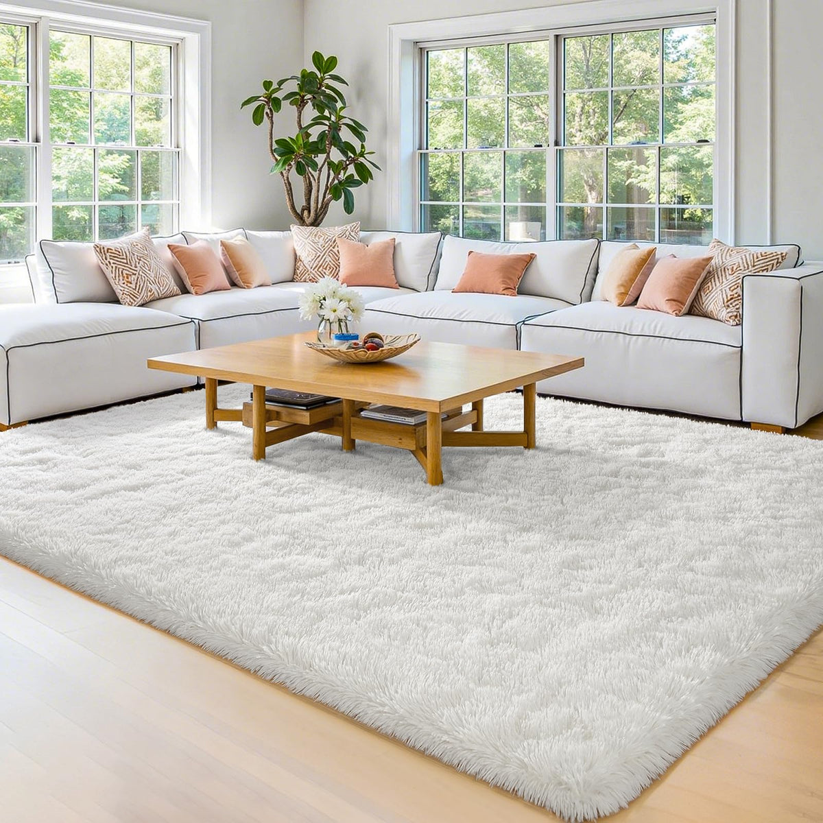 HOMORE Small Rugs for Bedroom 2x3 Feet Beige Rug for Bedside Living Room