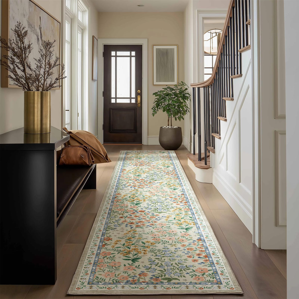 Machine Washable Small Rugs for Entryway: Door Mat Indoor Entrance 2x3 Throw Rug Non-Slip Low Pile Soft Kitchen Rugs for Front Door Indoor Entrance Entry Bedside Kids Room
