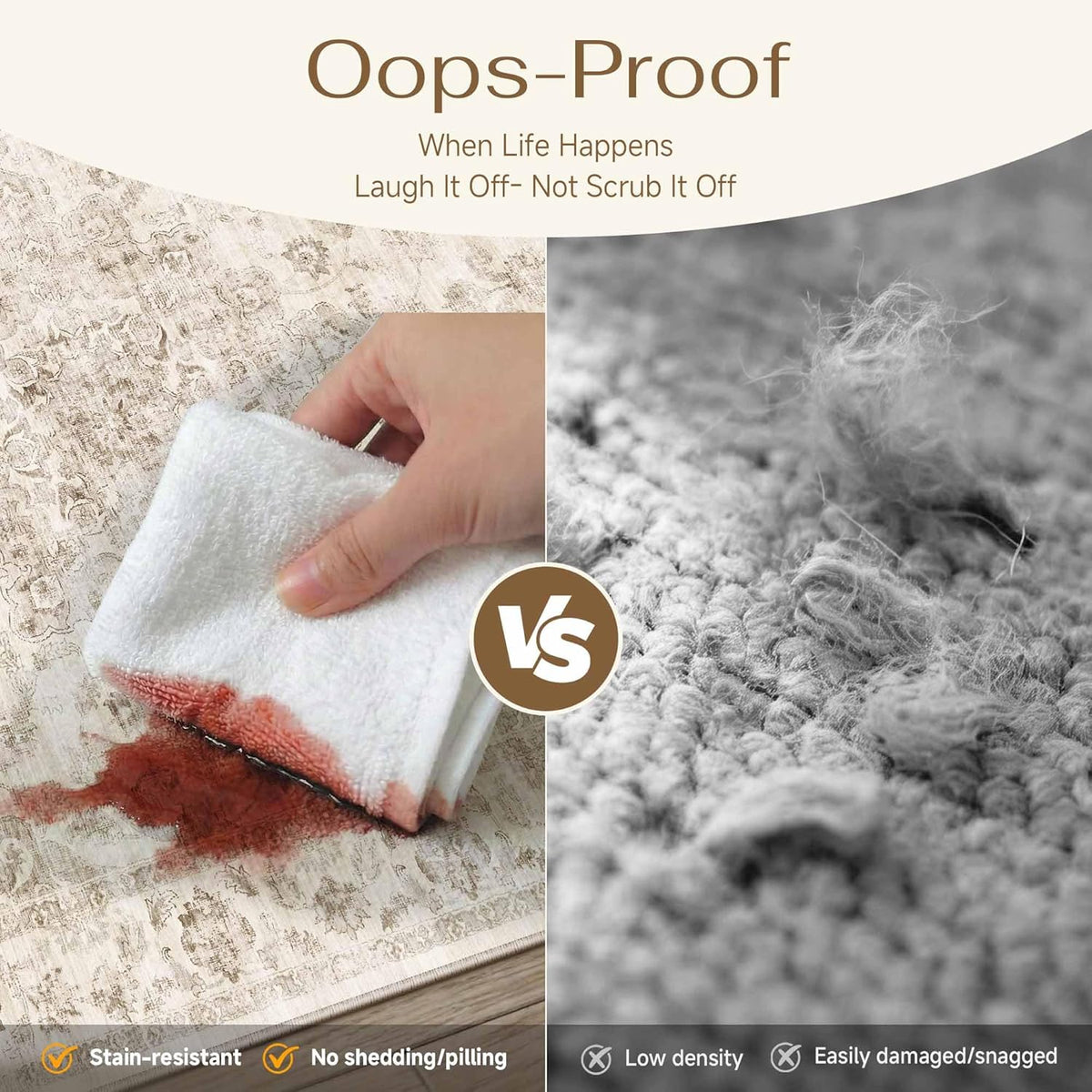 2x3 Beige Neutral Area Rug