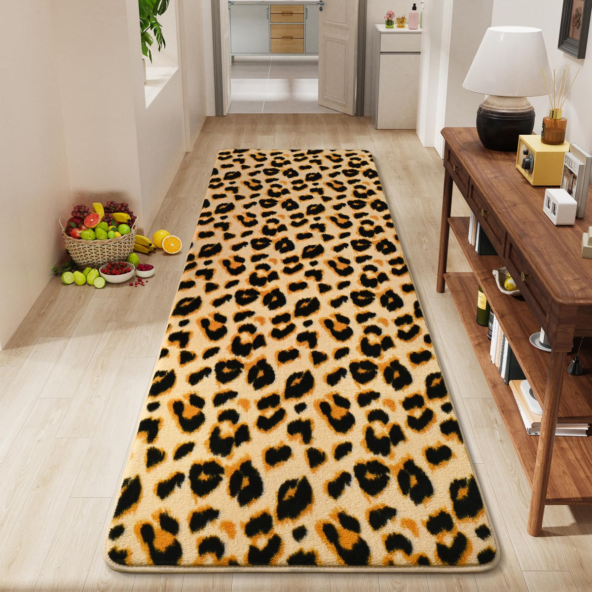 Amearea Modern Soft Hallway Runner Rug, 2x6 Feet Black Washable Runner Rugs