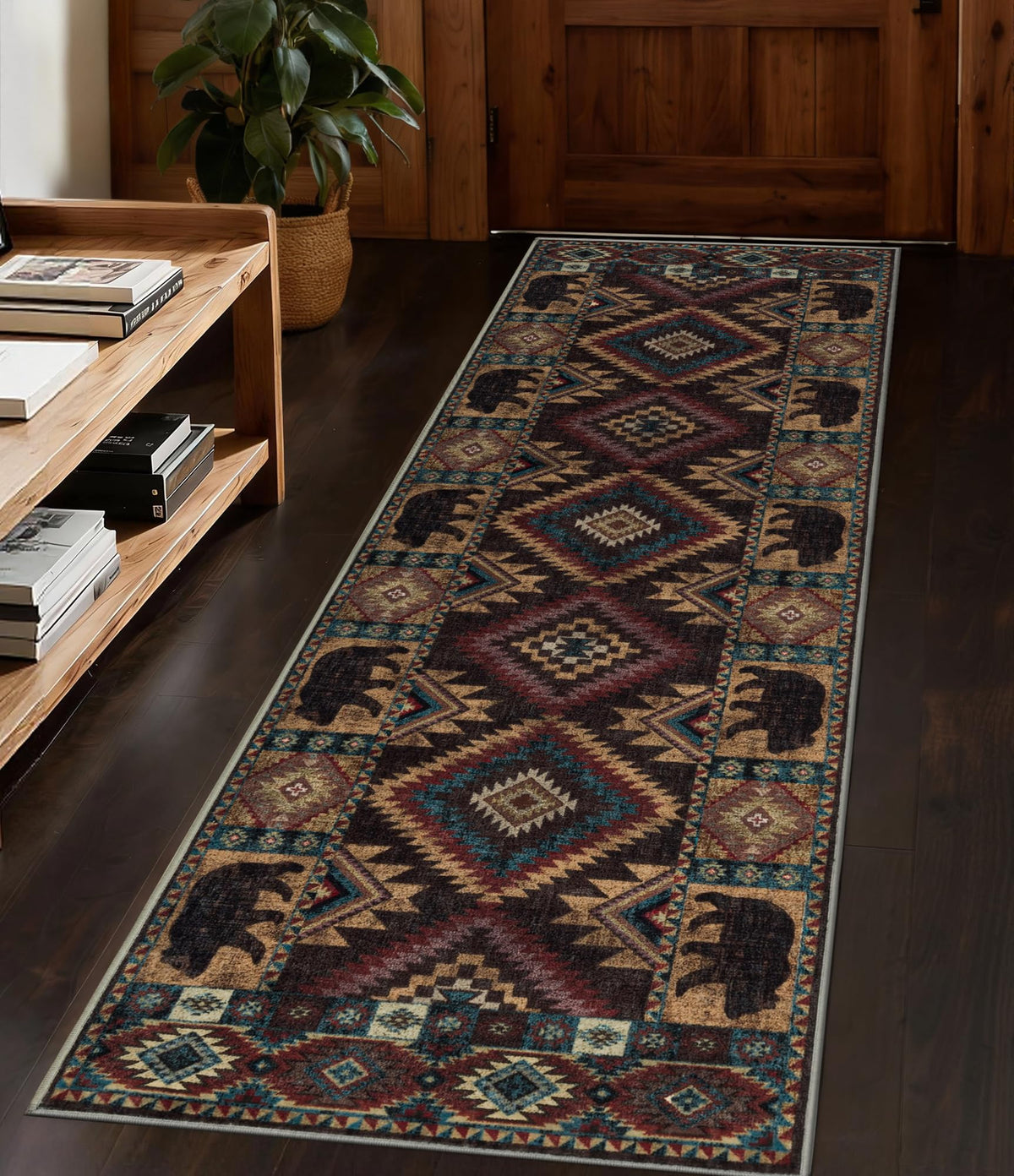 YIHOUSE Washable Rustic Cabin Runner Rug 2x6 Hallway