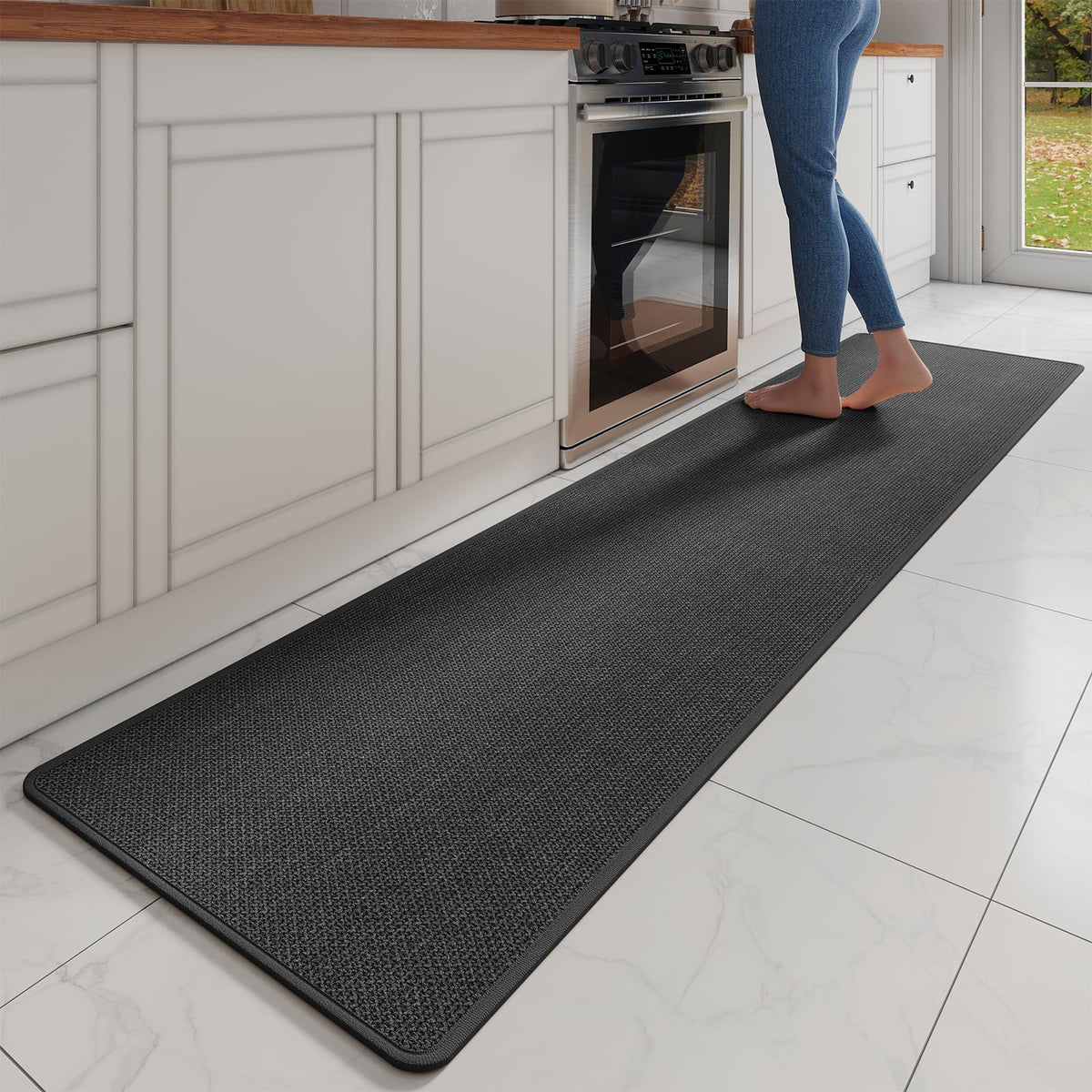 YDKGL Kitchen Rugs Kitchen Mats for Floor Non Slip Washable Brown 17"x30"