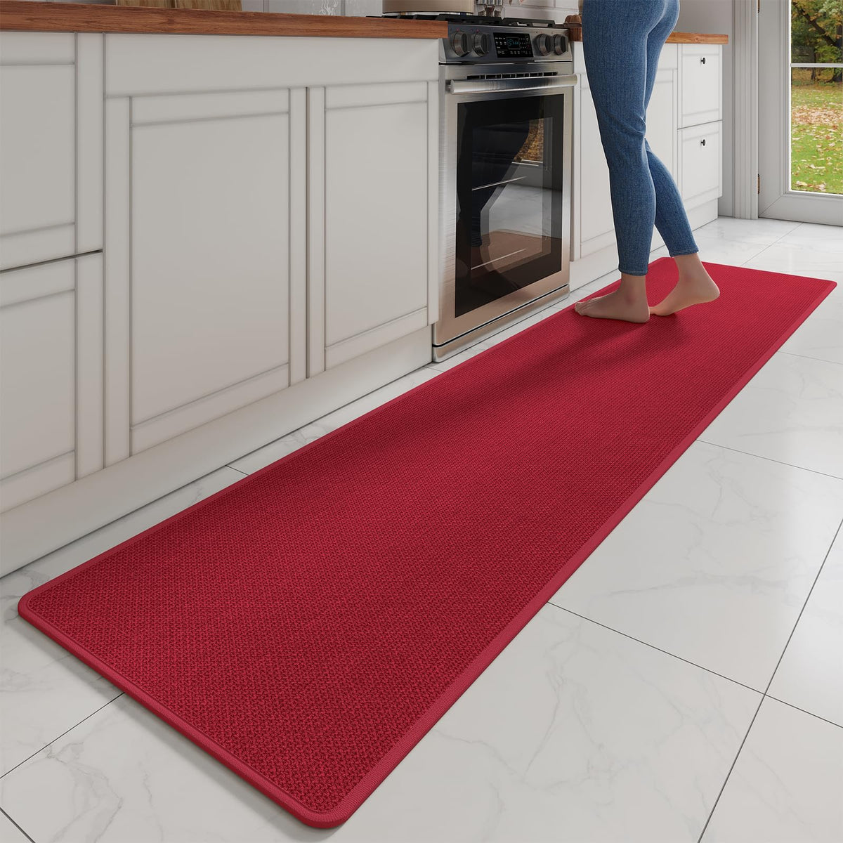 YDKGL Kitchen Rugs Kitchen Mats for Floor Non Slip Washable Brown 17"x30"