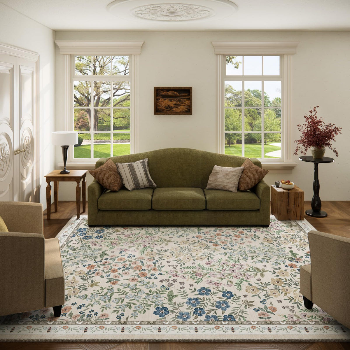 Machine Washable Small Rugs for Entryway: Door Mat Indoor Entrance 2x3 Throw Rug Non-Slip Low Pile Soft Kitchen Rugs for Front Door Indoor Entrance Entry Bedside Kids Room