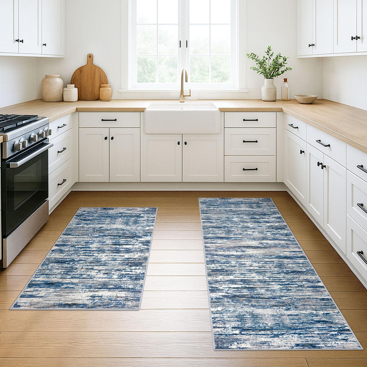 SIILOOM 3x5 Washable Area Rug Non Slip Door Mat Indoor for Entryway Bedside
