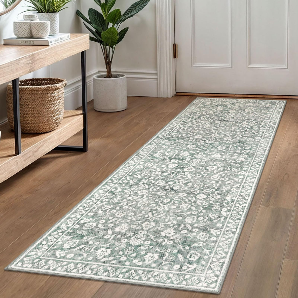 Vintage Washable Entryway Rug 2x3 Small Area Rug Non Slip Door Mat