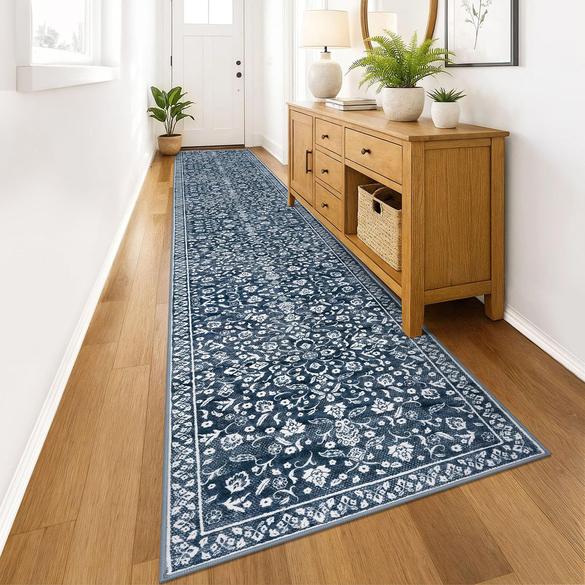 Vintage Washable Entryway Rug 2x3 Small Area Rug Non Slip Door Mat