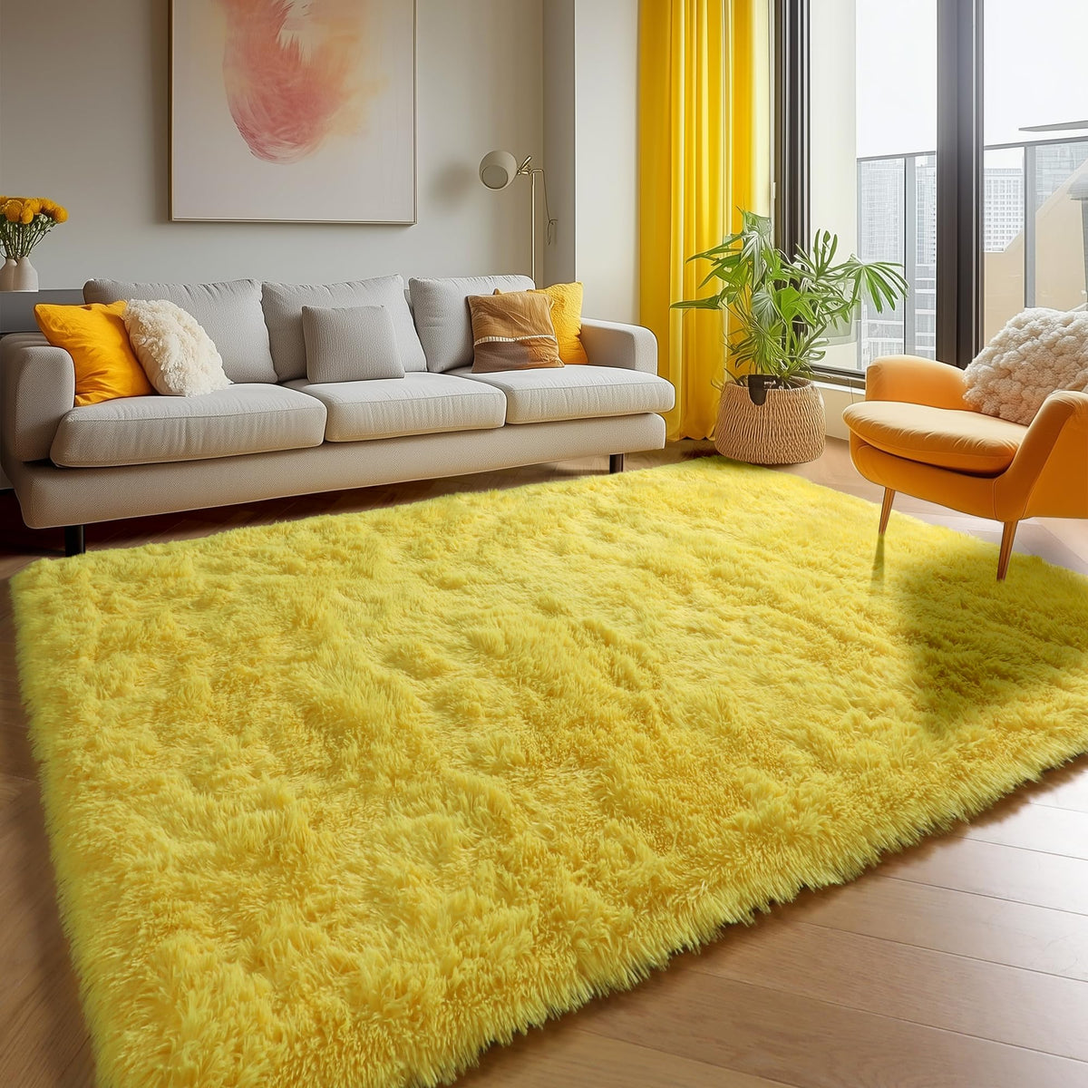 White Runner Rugs for Bedroom Living Room, Fluffy 2x6 Bedside Soft Area Rug
