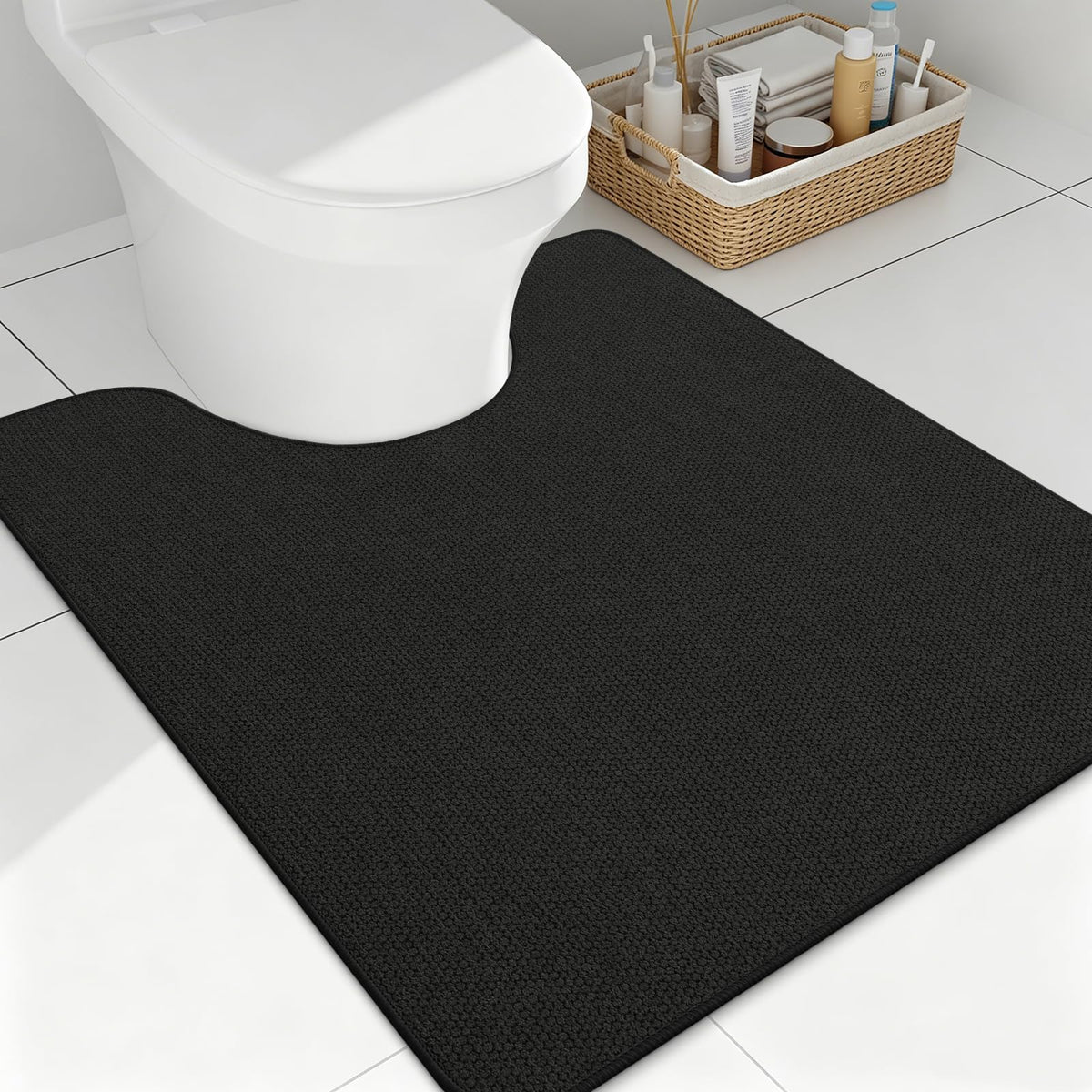 Smiry Ultra Thin Bath Mat 30X20, Non Slip Rubber Washable Bathroom Rugs