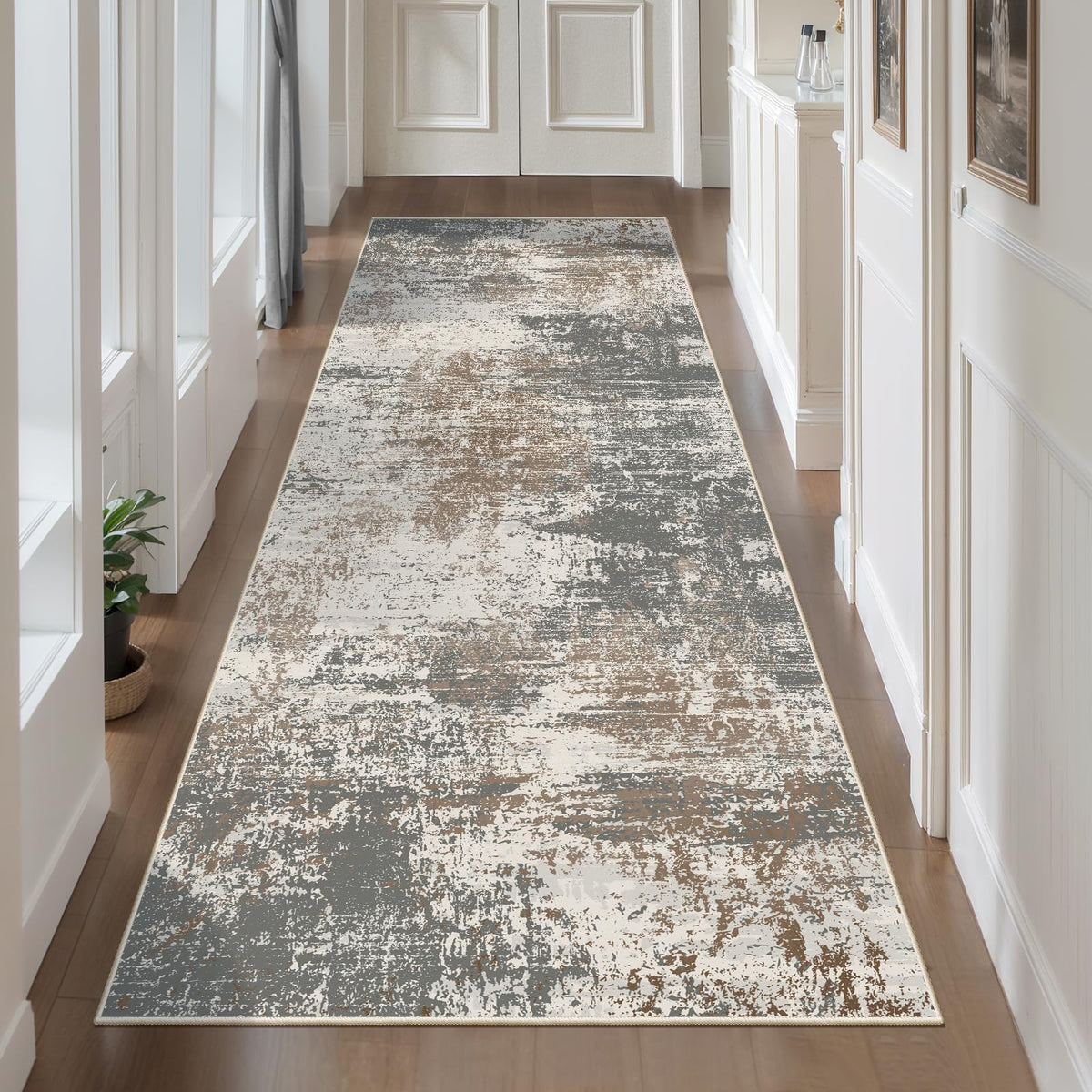 Ciicool Washable Area Rug 2x3 Entryway Rug, Modern Abstract Entry Mat Navy